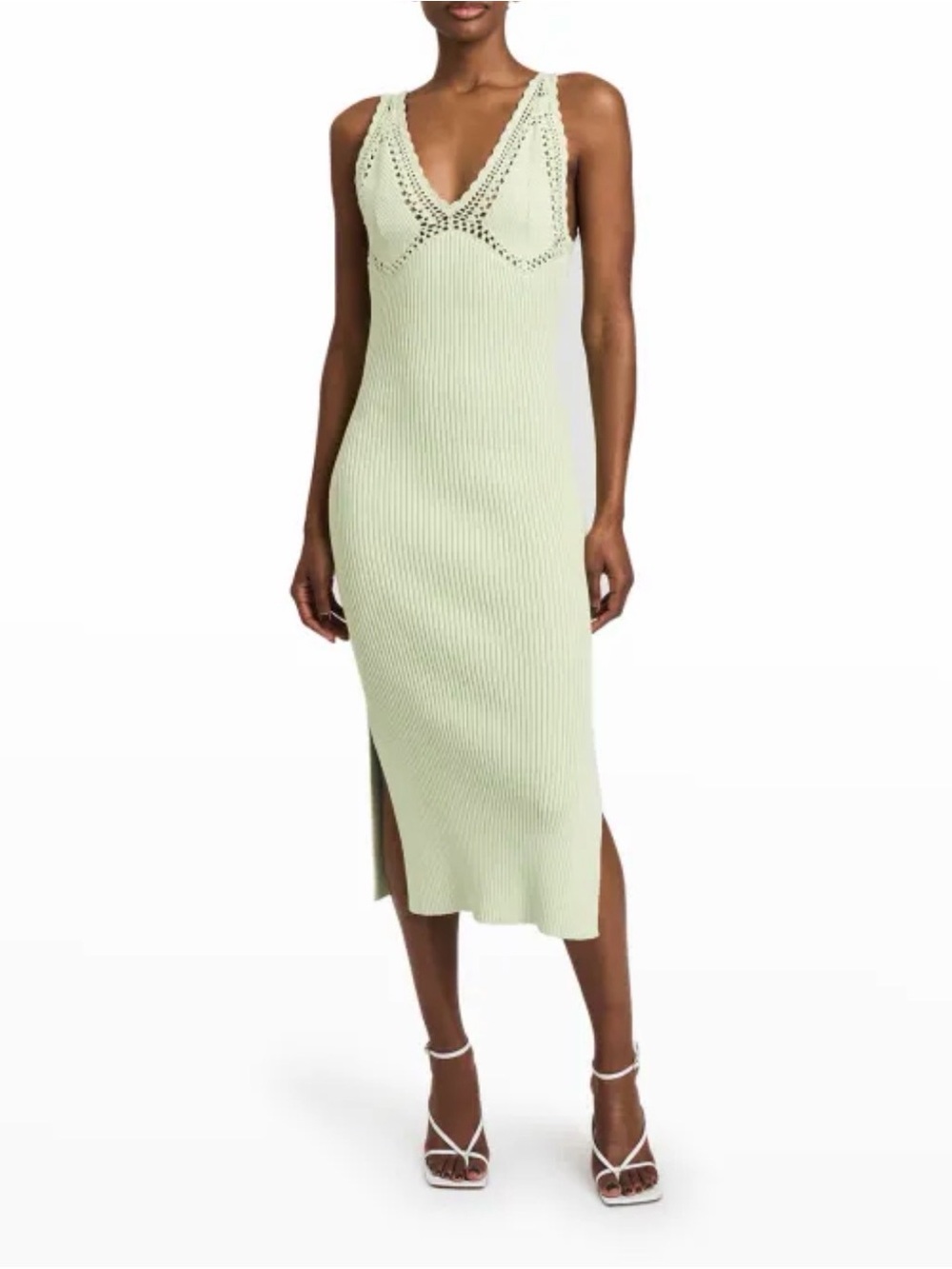 Derek Lam Crosby Pastel Green Knit Midi Dress - Picture 4 of 7